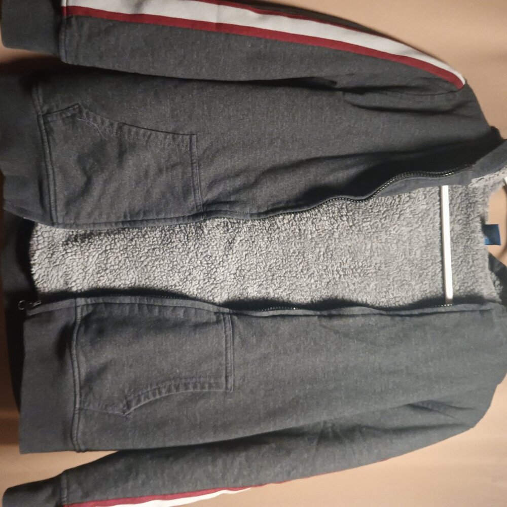 Arizona Jeans Co Boys Sherpa Fleece Hooded Jacket Size 14/16 Husky